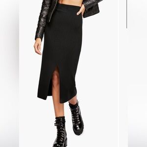 Free People Skyline Rib Midi Skirt